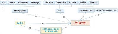 Pathway of effects of adverse childhood experiences on the poly-drug use pattern among adults using drugs: A structural equation modeling